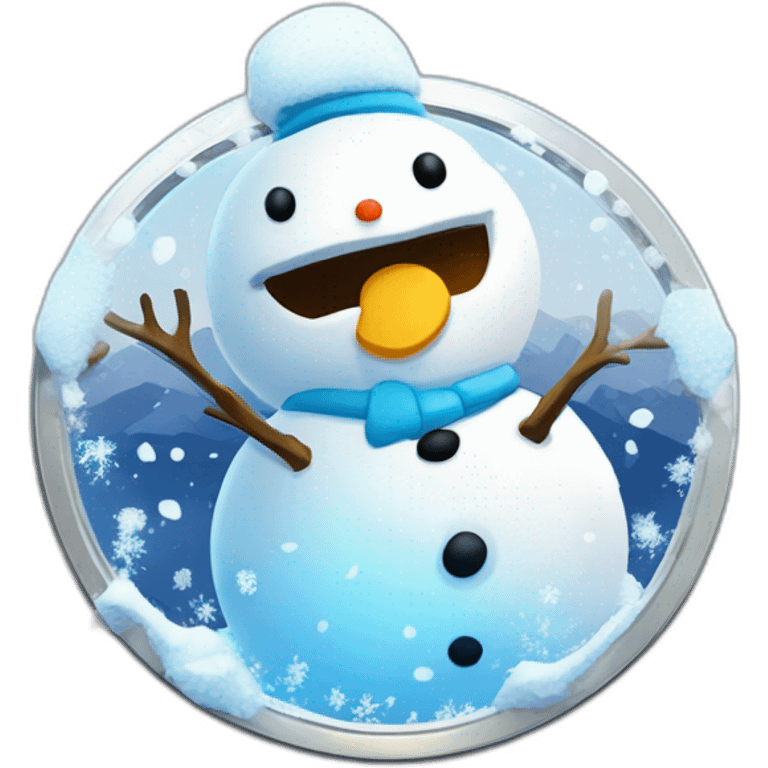 Snowman Badge Medal Epic Mystery Legendary NewYear PokemonTheme Pokeball Snowfall Snowballs emoji