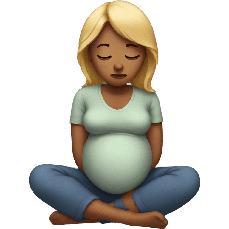 sad pregnant woman emoji