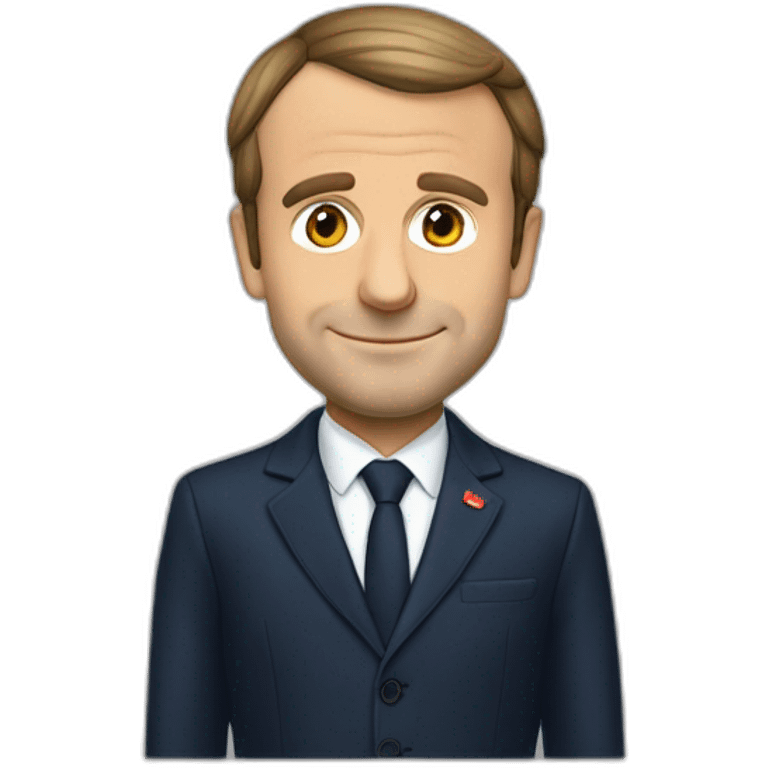 Emmanuel Macron qui lève le majeure emoji