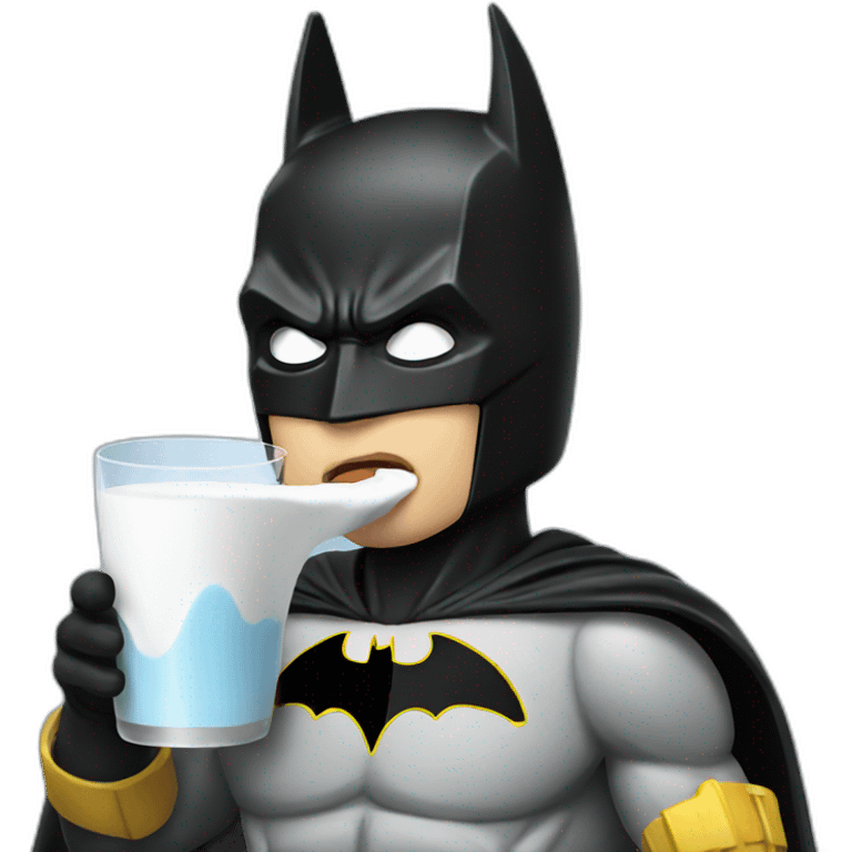 Batman drinking milk emoji