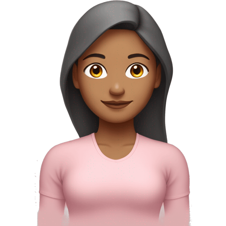 hispanic yoga girl light pink clothes  emoji