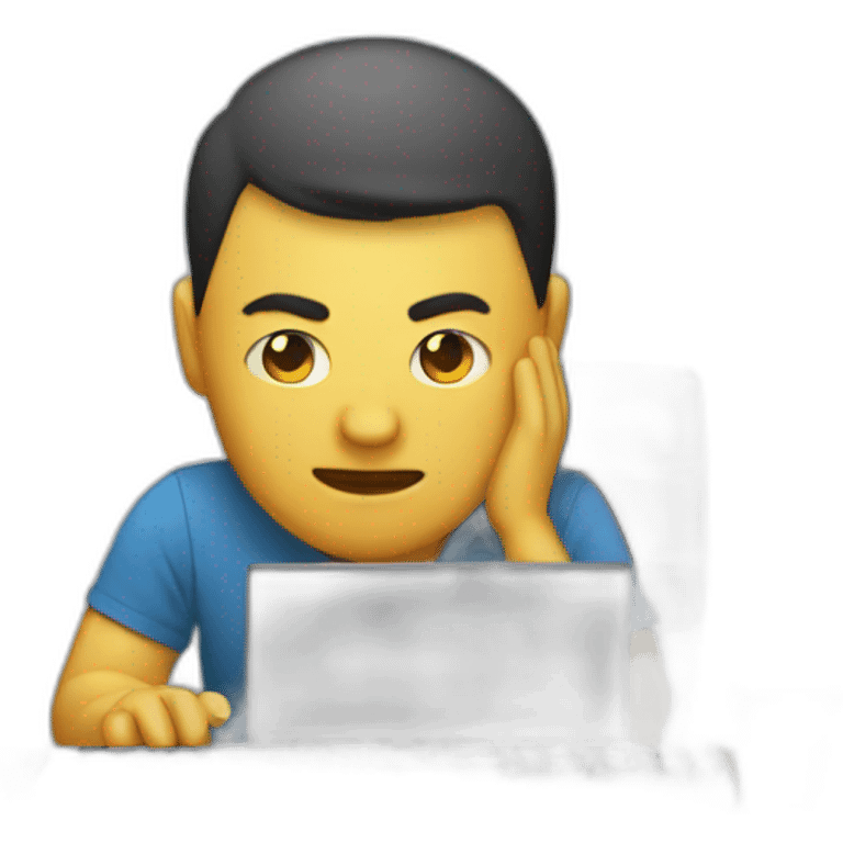 developer banging head against keyboard emoji