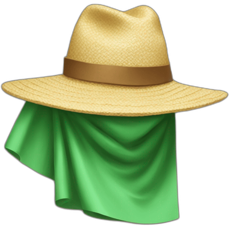 Ferxxo with sunhat and green cloth emoji