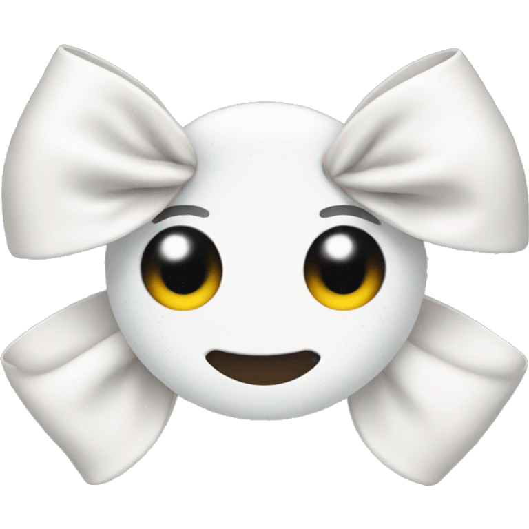 a white bow emoji