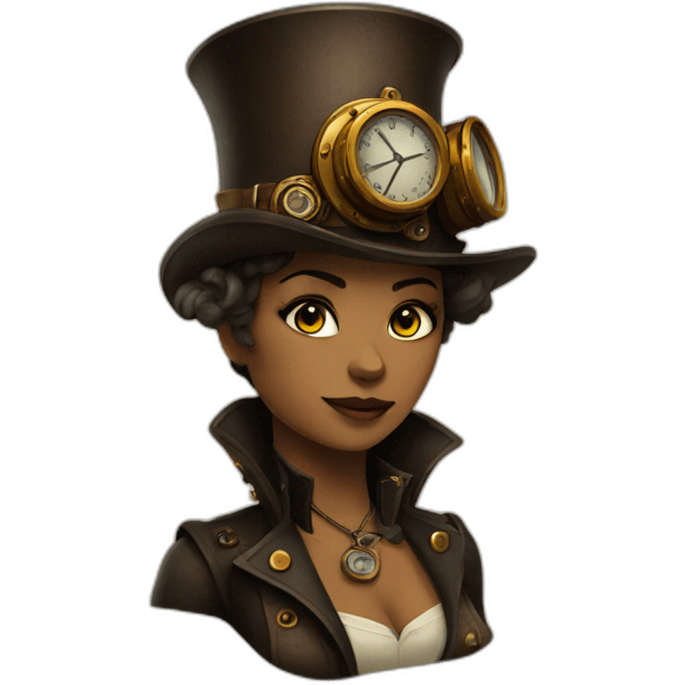 Steampunk lady emoji