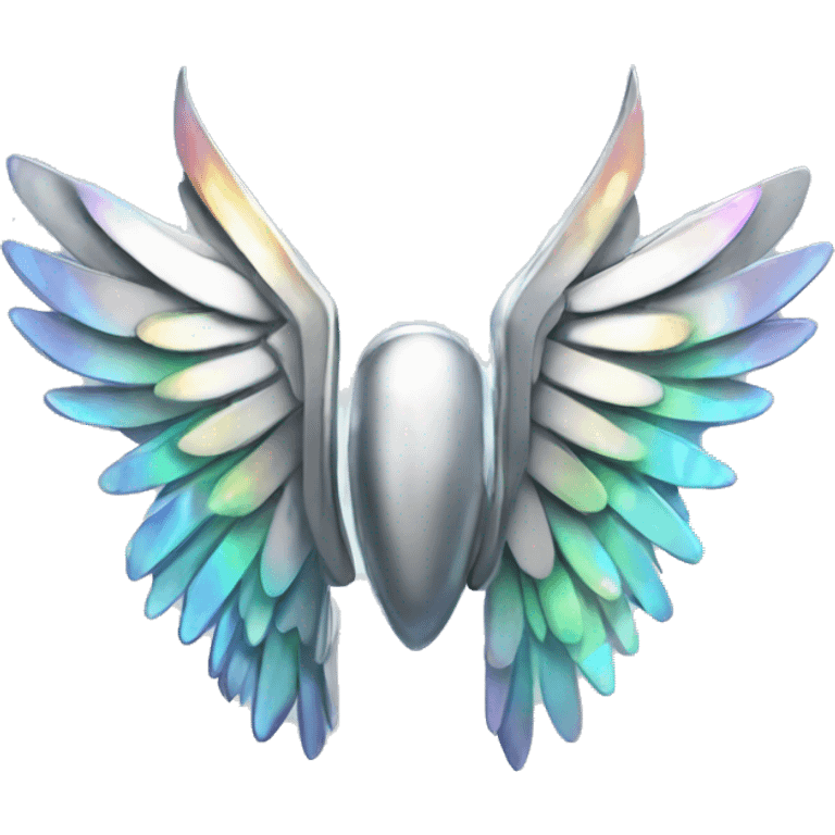 Chrome wings holographique emoji