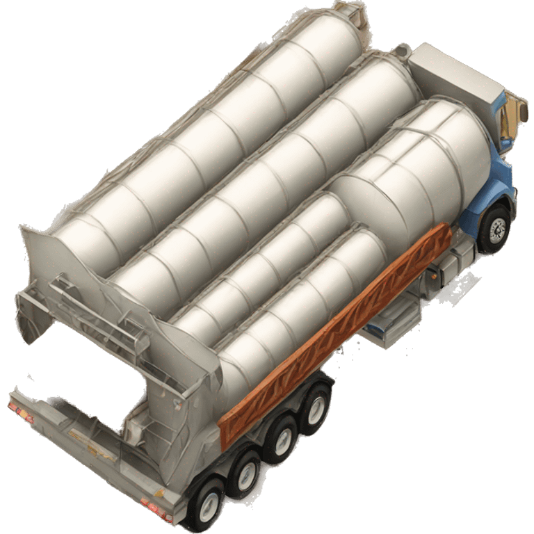 Unit with racks to transport bulk corn heading to a grain silo  emoji