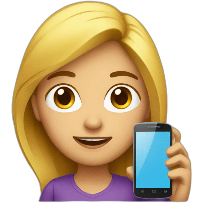 Mujer con  celular emoji