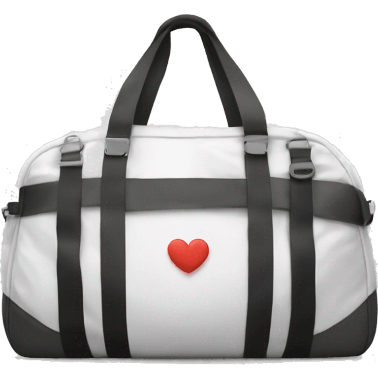 white shoulder gym bag emoji