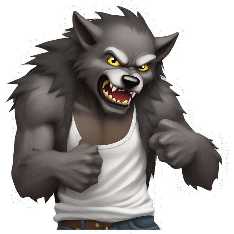 Werewolf Ripping Meme wolf ripping shirt emoji