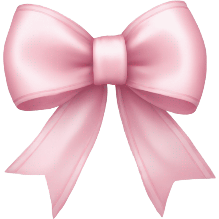 light pink ribbon bow emoji