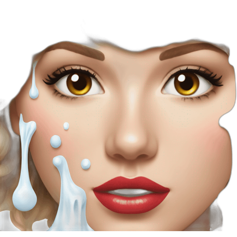 taylor-swift-selfie-milk-on-face-dripping emoji