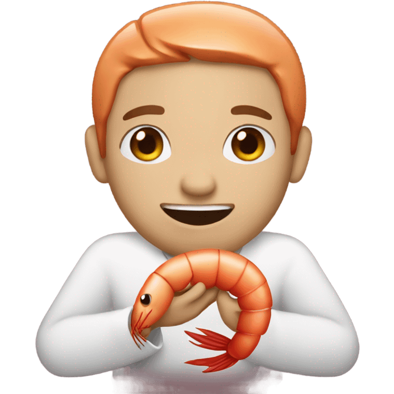 shrimp holding a shrimp holding a shrimp  emoji