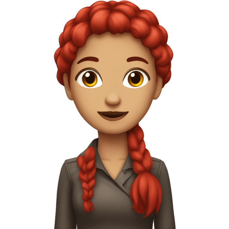 Mujer de pelo rojo acostada piel clara emoji