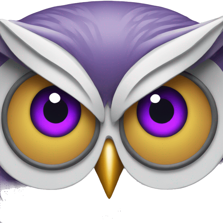 Owl coin with purple eyes  emoji