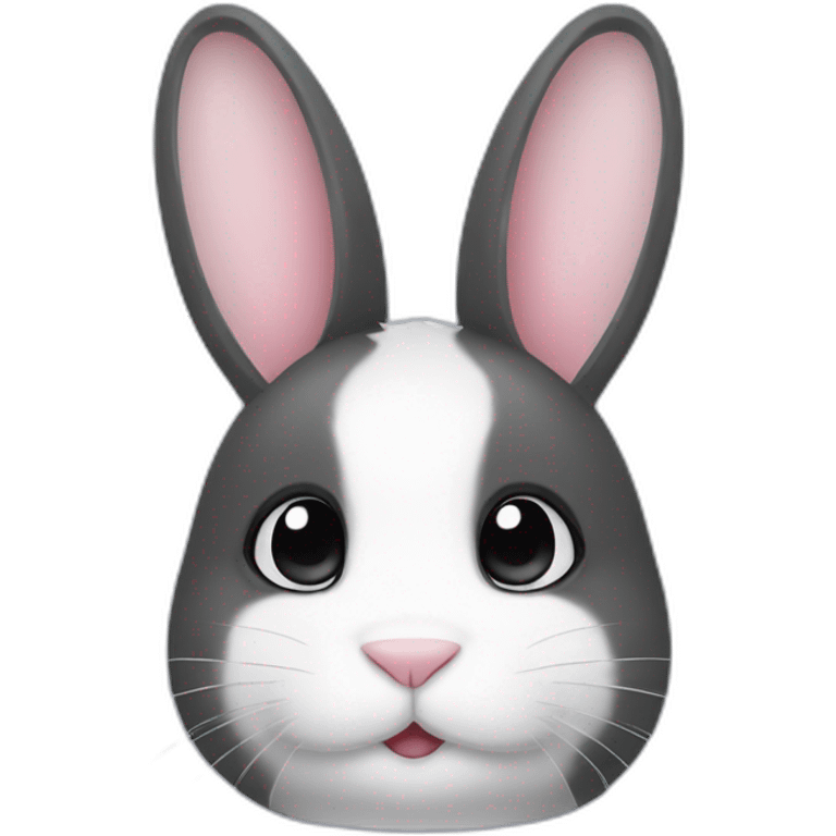 Black and white bunny and chinchilla emoji