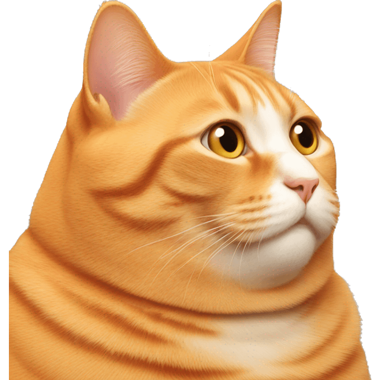 Fat orange cat  emoji