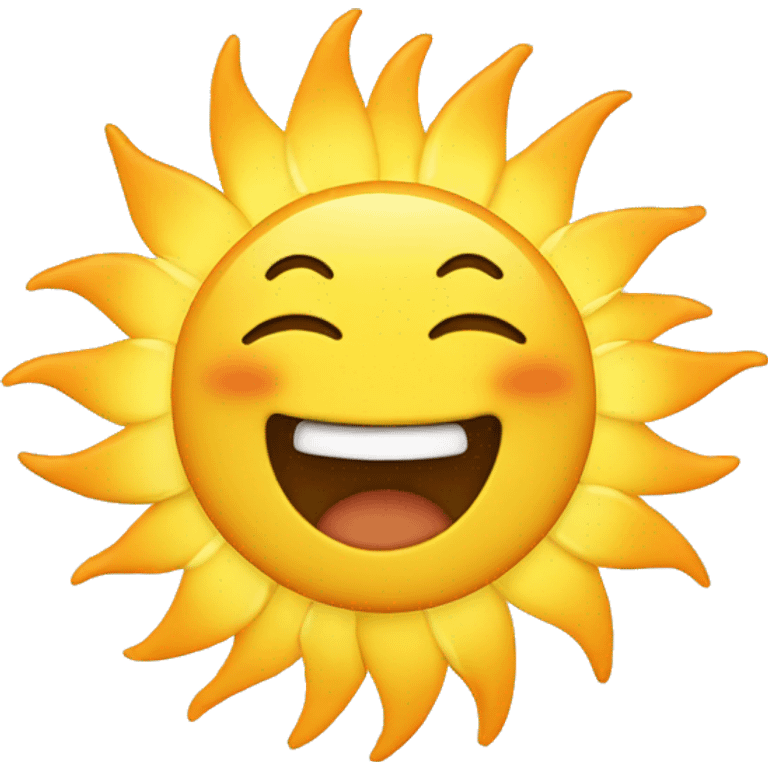 A happy sun emoji emoji