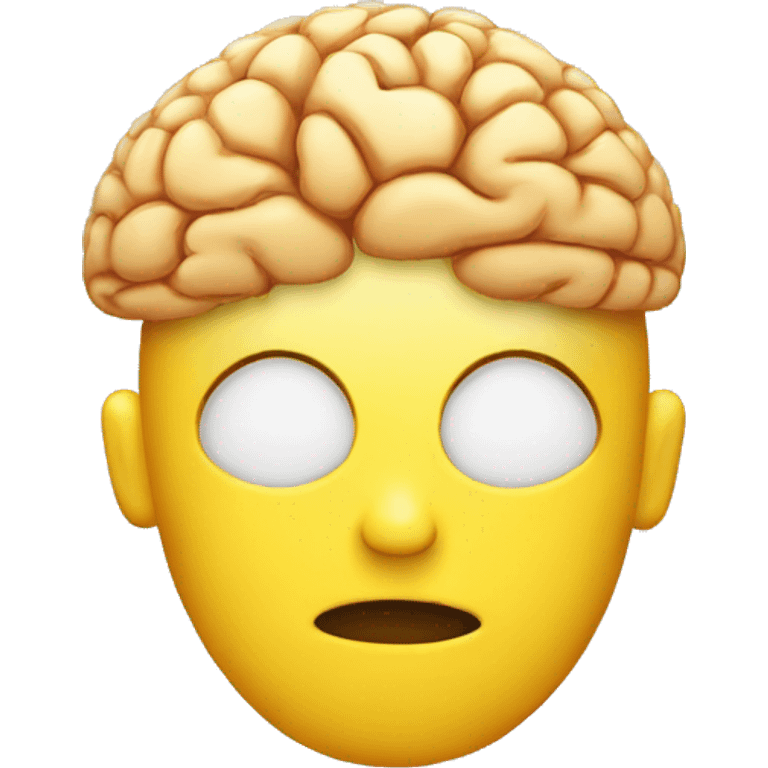 yellow emoji with a brain emoji