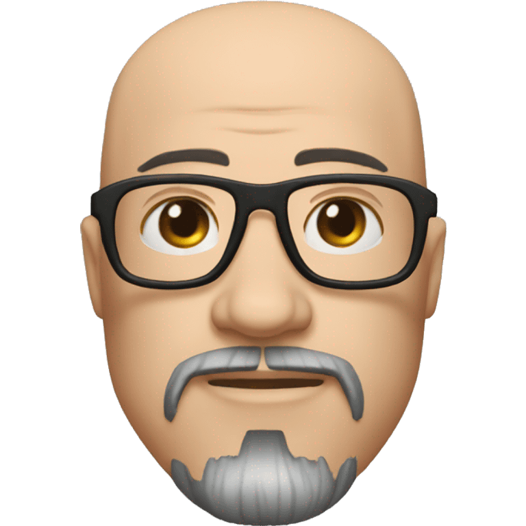 Tony stark is a bald, fat physicist with black bone glasses emoji