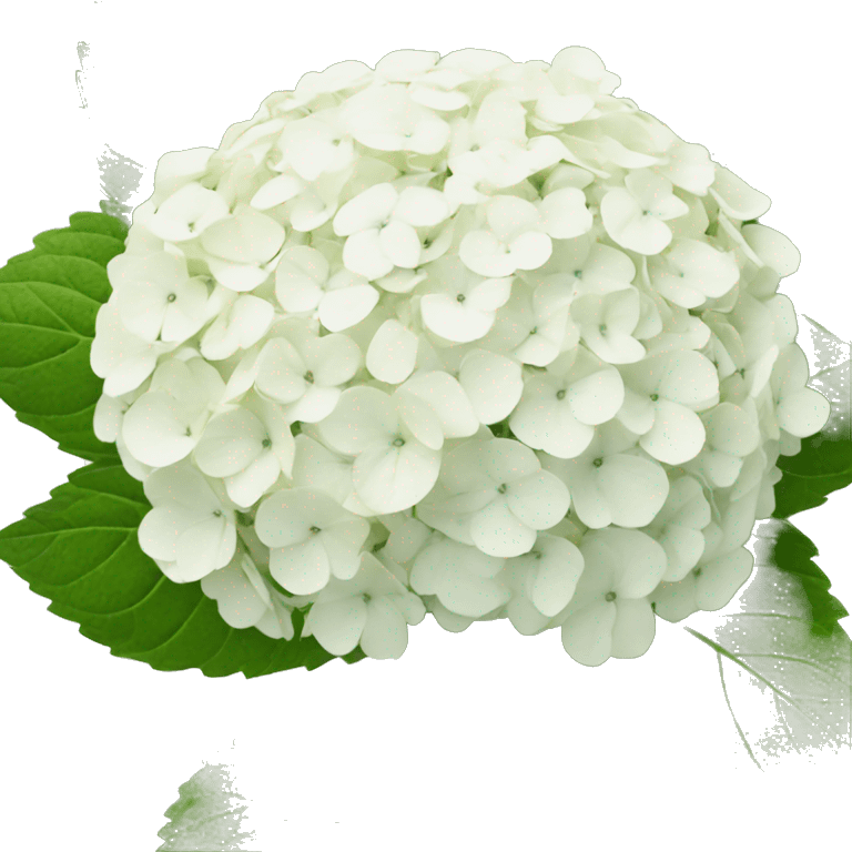 white hydrangea emoji