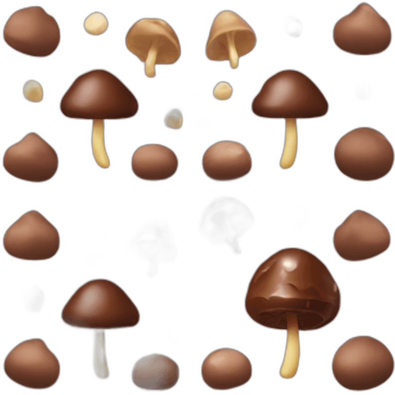 chocolate and mushrooms emoji