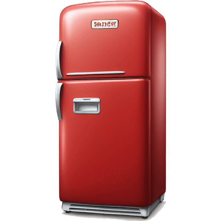 Realistic cherry red vintage fridge  emoji