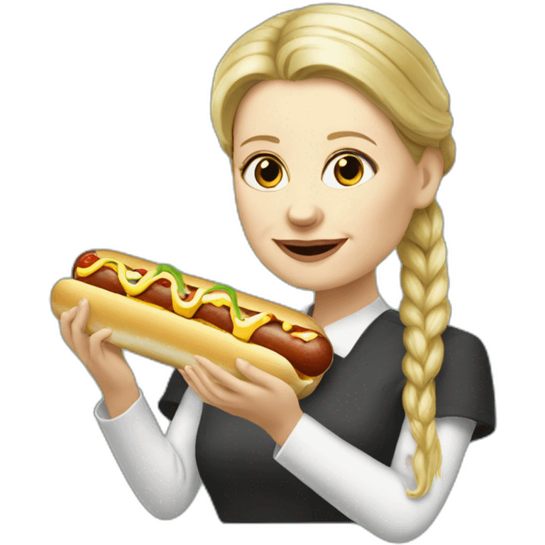 Tymoshenko eat hotdog emoji