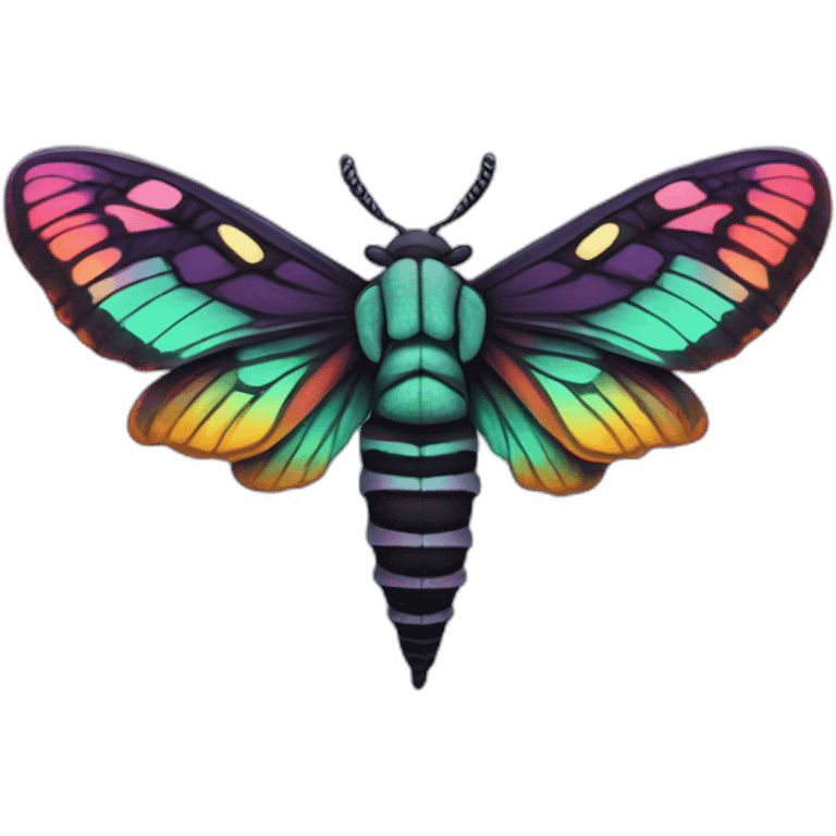 psychedelic-colorful-deaths-head-hawkmoth emoji