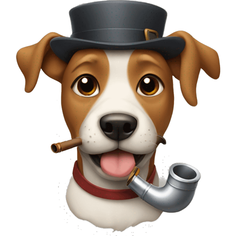 dog with a pipe emoji