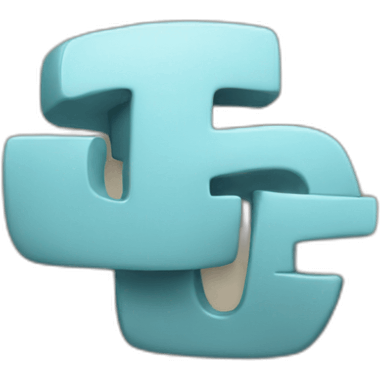 letters T, E and F all connected emoji