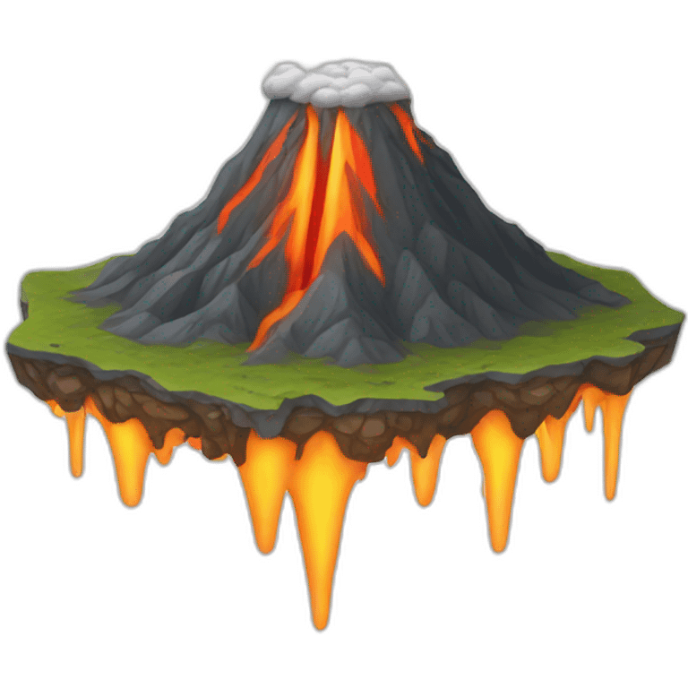 Volcan en éruption emoji