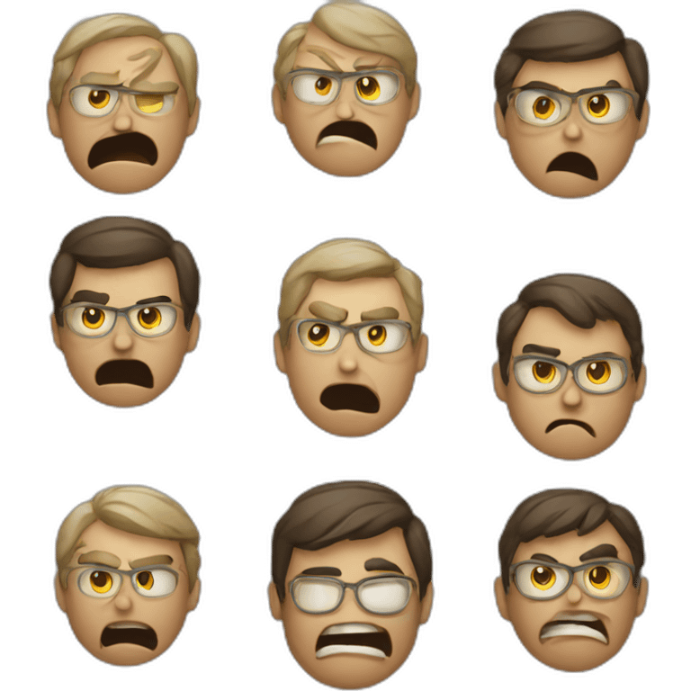 Angry bunch of computer programmers emoji