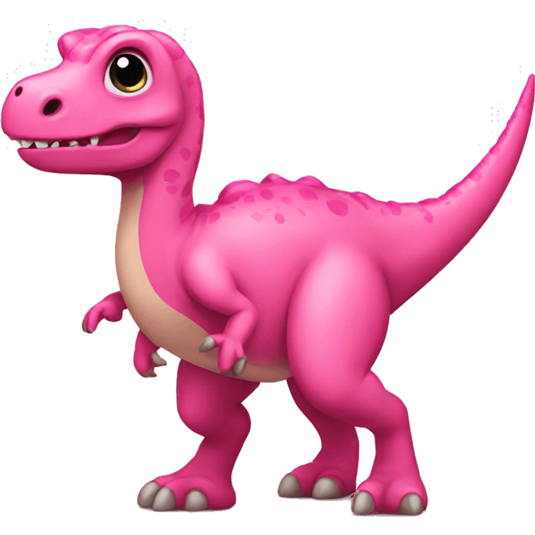 Pink dinosaur cute emoji