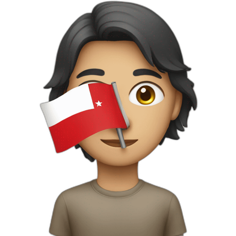 Flag of Indonesia with a person emoji