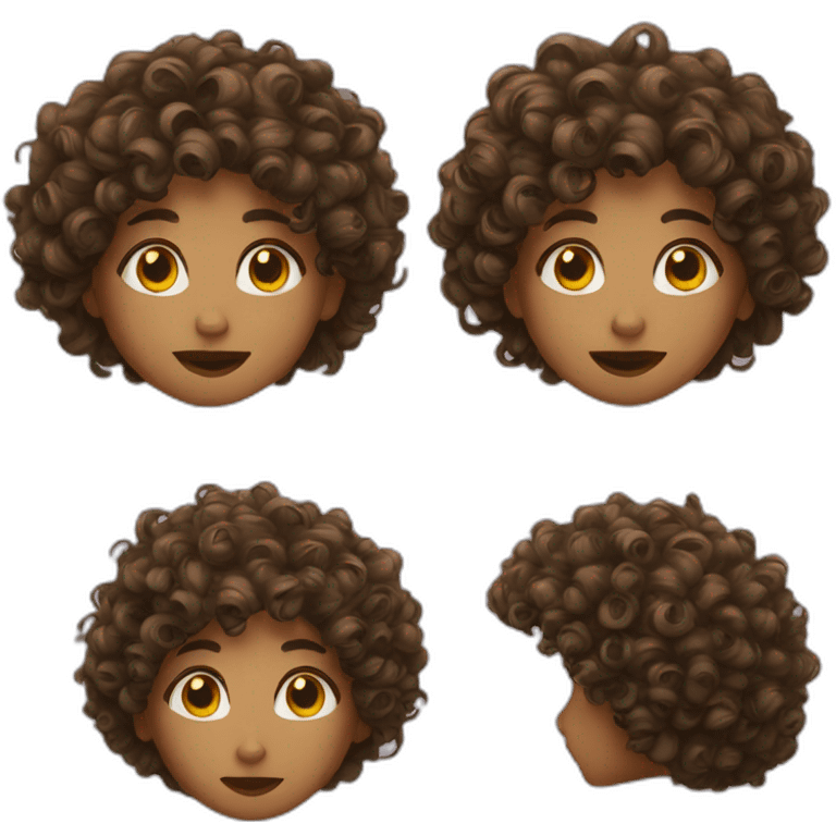 curly haired  emoji