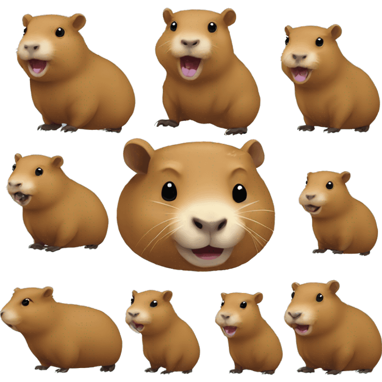 Capybara beeing the Capybaras president  emoji