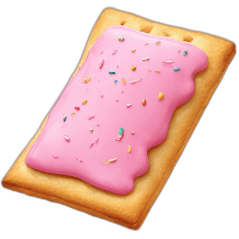 pop tart with pink frosting on fire emoji