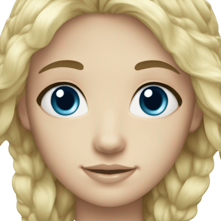 Mermaid short blond hair and blue eyes emoji