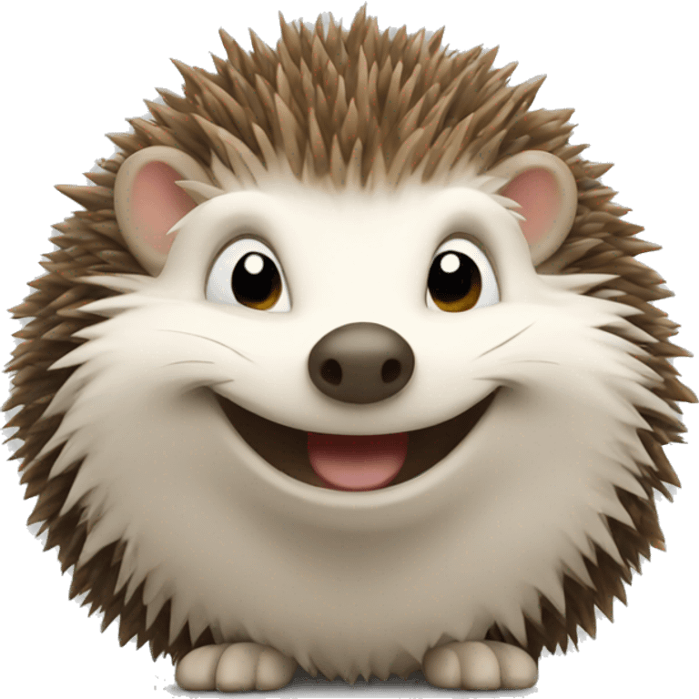 smiling hedgehog  emoji