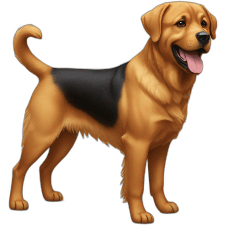 Rottweiler and golden retriever mix emoji