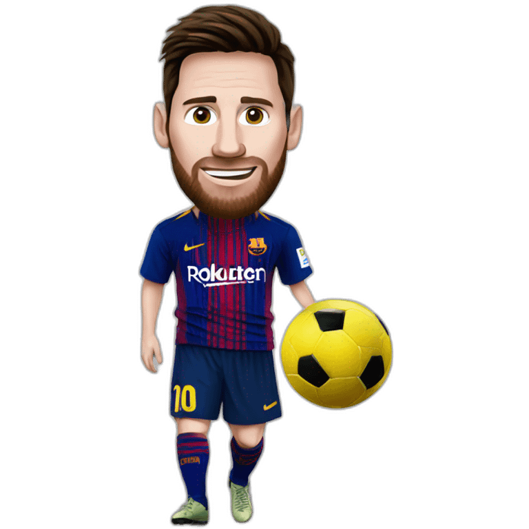 Messi avec une chevr emoji