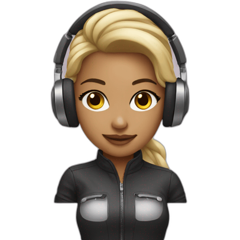 dj girl emoji