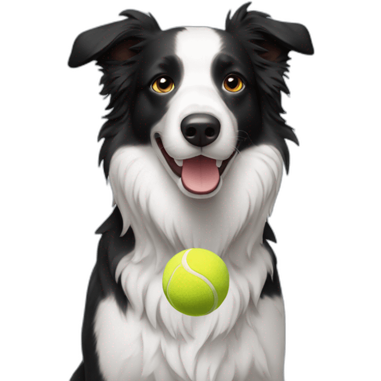 Border Collie tennis emoji