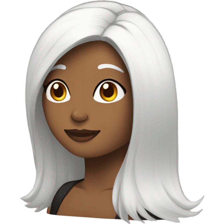 Dos amigas una morocha y otra blanca de pelo negro lacio emoji