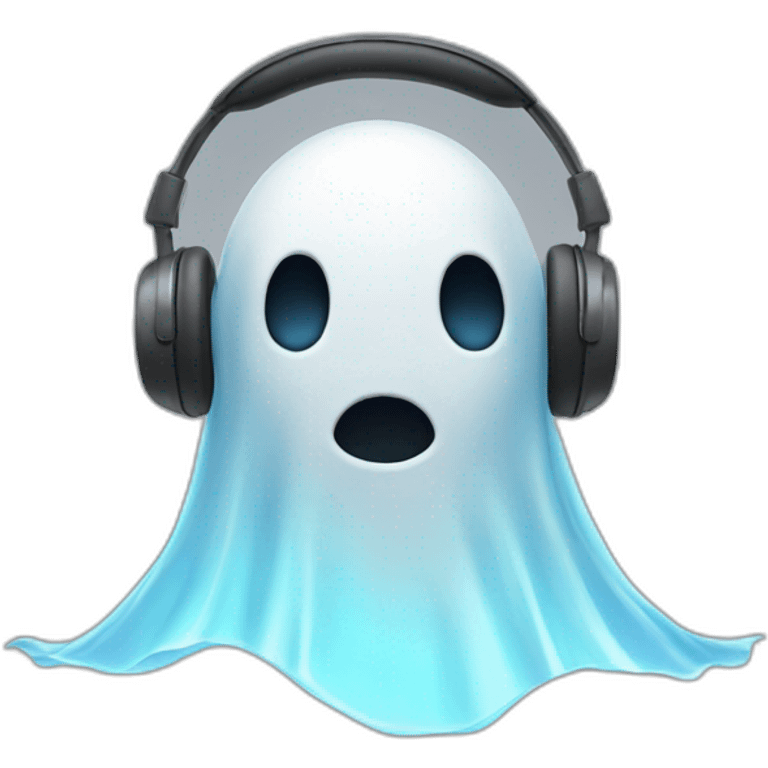 Ghost with headphones  emoji