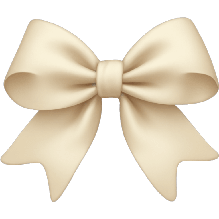 Cream colored bow emoji