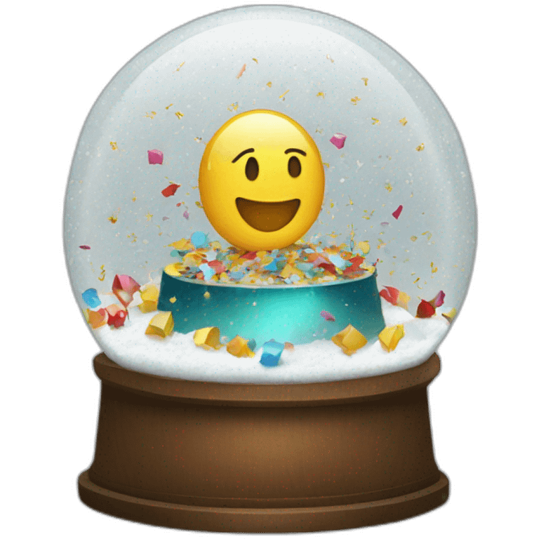 Confetti snowglobe emoji