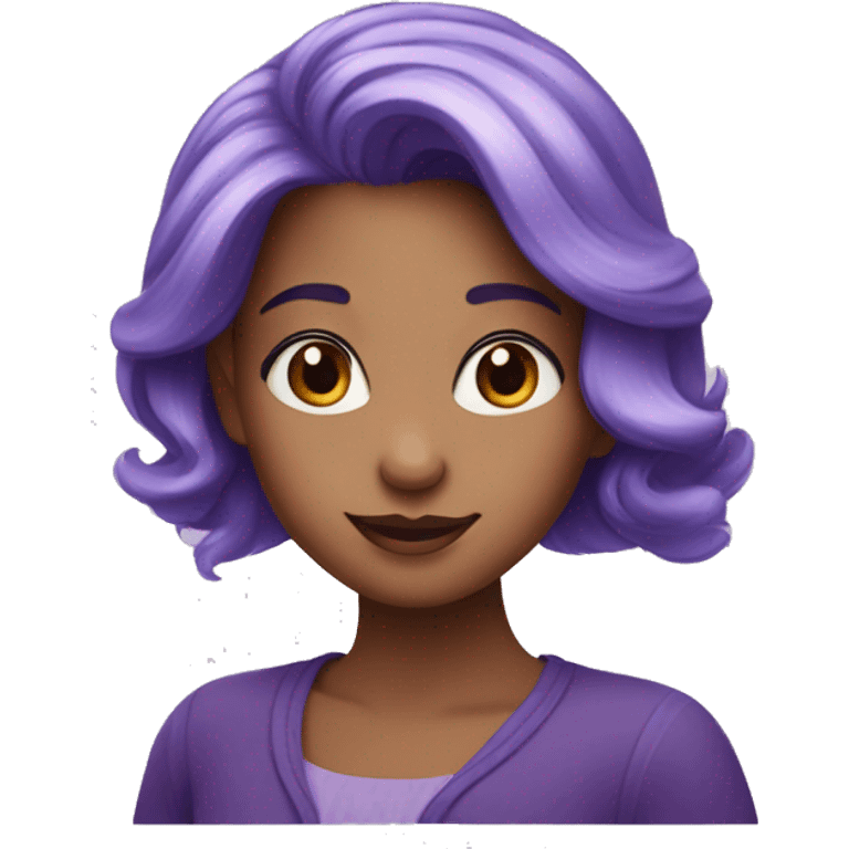 Disney girl with purple blueish hair emoji