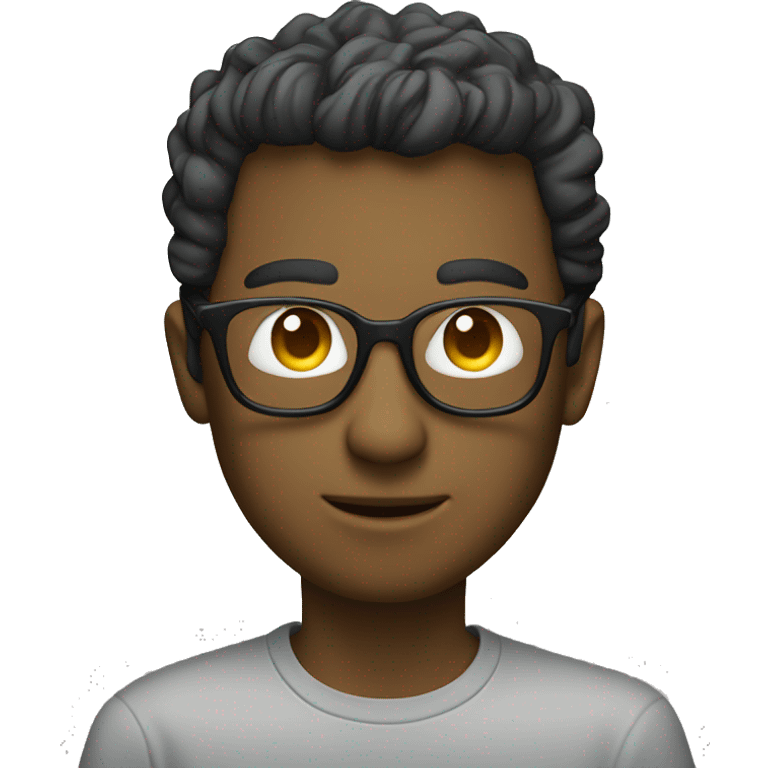 guy with glasess coding on macbook emoji